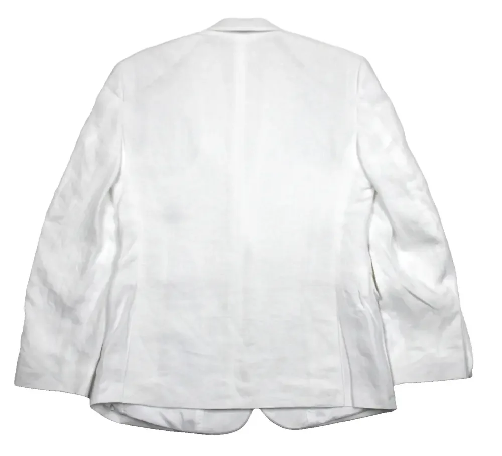 Bar III Blazer Mens 36 R White Slim Fit Linen Sport Coat Jacket Summer